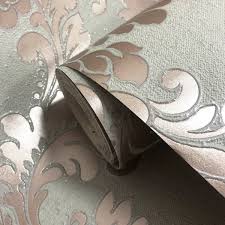 Rose Gold Damask Wallpaper Pink Metallic Quartz Damask Wallpaper Damask Wall Gold Damask Wallpaper