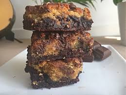 Vegan Cookie Dough Brownies Brookies Vegan Cookies Vegan Cookie Dough Cookie Dough Brownies
