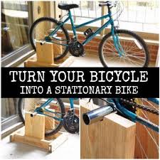 Place the back tire of your mountain bike on to the stand and use the clamps on either side of the stationary bicycle stand to hold the wheel in place firmly. Convert Bike To Stationary Bike Diy Off 56