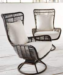 Palecek Sorrento Swivel Lounge Chair Powder Coated Aluminum Frame And Base With Hand Woven All Weather Synthetic Wicker With Chair Lounge Chair Outdoor Chairs