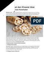 Tumis kental akar teratai dan sajikan sebagai hidangan pendamping. 15 Manfaat Dan Khasiat Akar Teratai