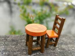 These Miniature Table And Chair Is Made With Waste Xerox Papers Table And Chairs Best Out Of Waste Decor