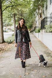 Fall Midi Dresses My Go To Leather Jacket An Indigo Day Fall Dress Outfit Dresses Casual Fall Midi Dress Fall