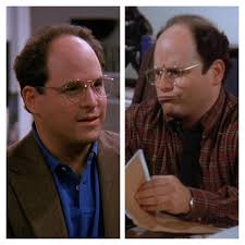Vilken säsong/avsnitt började Jason Alexander gå från "Woody Allen George"  till "Larry David George"? : r/seinfeld