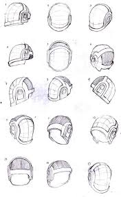 Building a daft punk helmet with programmable led display: Drawn By Tumblr User Cuberobot Daft Punk Daft Punk Helmet Punk Art