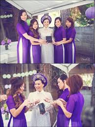 Purple Vietnamese Wedding Ao Dai