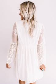 Vintage Vibes Lace Babydoll Dress In Ivory Impressions Online Boutique