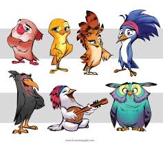 Artstation Colorful Birds Hossein Ojaghi In 2020 Character Design Animation Drawing Cartoon Characters Cartoon Character Design