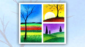 3 Types Of Scenery Drawing With Oil Pastel Easy Oil Pastel Drawing For Oil Pastel Drawings Easy Oil Pastel Art Oil Pastel Drawings