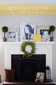 Black And White Fireplace Decor Decorating My Mantel For Spring A Bowl Full Of Lemons Home Decor Mantle Decor Home