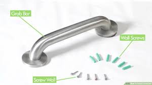 The trickiest part of a grab bar installation is locating the wall stud, which can be when installing grab bars in a residential bathroom, it's important for the bars to be at a comfortable and. How To Install A Grab Bar 8 Steps With Pictures Wikihow