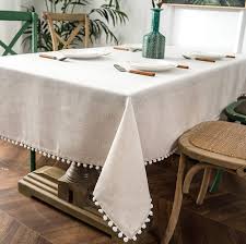 Adding a tablecloth like this is a great way to not only round out your dining ensemble's style but also helps protect your table against saucy spills and hot plates. Dining Room Tablecloth Pasteurinstituteindia Com