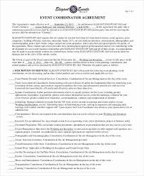 Wedding Coordinator Contract Best Of Sample Event Contract Agreement 10 Examples In Word Pdf Event Planning Contract Event Planning Template Contract Agreement