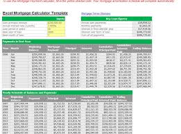 Excel Mortgage Calculator Template Mortgage Calculator