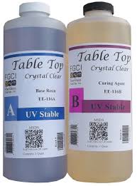 Epoxy Table Top Resin 1 1 2 Quart Kit Crystal Clear Parts A Amp B Included Clear Epoxy Resin Epoxy Table Top Crystal Clear Epoxy Resin
