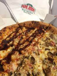Papajohns Papa Johns Pizza Half Chicken Bbq And Half Fraiche Sensation Bbq Chicken Pizza Papa Johns Pizza Barbecue Chicken Pizza