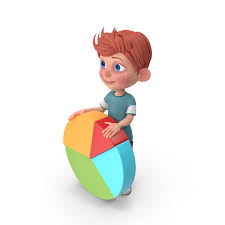 Cartoon Boy Charlie Holding Pie Chart Png Images Psds For