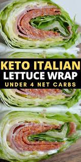 Italian Lettuce Wrap Low Carb Keto Easy Wrap Recipes Recipe Lettuce Wraps Wrap Recipes Low Carb Keto Recipes