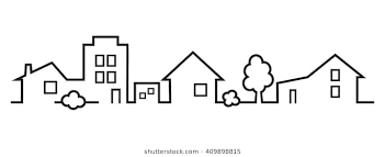 Image Result For Neighborhood Homes And Houses Vector Art House Silhouette Skyline Silhouette Silhouette
