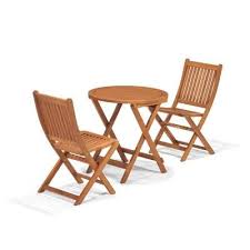 Hampton Bay Folding Wood 3 Piece Bistro Set 2066700500 Home Depot Canada 148 Antique Furniture Living Room Furniture Furniture Canada