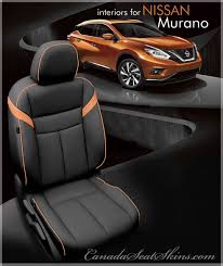 2015 2016 Nissan Murano All New Custom Leather Interior Canadaseatskins Com Leatherseats Nissan Murano Car Seats Nissan Murano Orange Interior