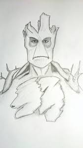 Safe, secure & free returns. I Am Groot Pencil Drawing Sketch Of The Day Steemit