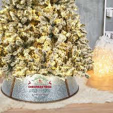 Produkte aus der ganzen welt. Buy Dreamade Galvanized Metal Christmas Tree Collar Easy Set Up 30 Inch Diameter Base Tree Skirt Decorates For Holiday Silver Online In Indonesia B088khsj4h