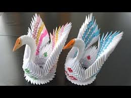 3d Origami Kanatli Kugu Yapimi 1 Bolum Origami Swan Part 1 Youtube 3d Origami Origami Elisi Fikirleri