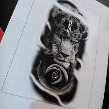 Tattoo Ready To Grab King Lion Crown Rose Tattoo Design Forearm Lion Tattoo Crown Tattoo Design Lion And Rose Tattoo