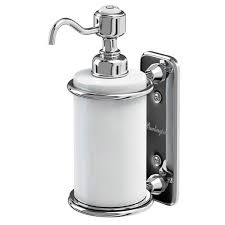 Black And White Check Soap Dispenser Burlington Single Soap Dispenser A19chr At Victorian Plumbing Uk In 2020 Soap Dispenser Bathroom Soap Dispenser Wall Mounted Soap Dispenser