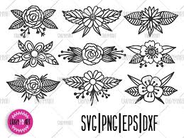 Use them in commercial designs under lifetime, perpetual & worldwide rights. Floral Wreaths Svg Flower Bundle Svg Floral Accent Svg Hand Etsy Flower Drawing Hand Drawn Flowers Flower Clipart Png