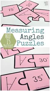 Measuring Angles Activity Simple And Fun Puzzle Set Free Angle Activities Angles Math Activity Measuring Angles Activities