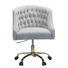 Shop the top 25 most popular 1 at the best prices! Gray Velvet Tufted Gold Leg Swivel Office Chair Kirklands