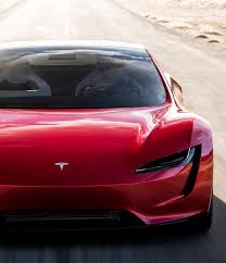 Electric Sports Car Tesla Roadster Detail Presentation Electromobility Auto