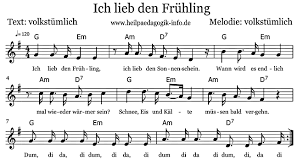 Frühlingslieder erwachsene mit note : Ich Lieb Den Fruhling Text Noten Download