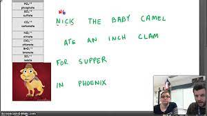 .for supper in phoenix name of the ion = first consonants # of vowels = valence # of consonants = # of oxygens e.g. How To Remember Polyatomic Ions Youtube