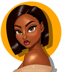 Black Art Black Female Cartoon Black Art Black Girl Art Girls Cartoon Art Black Love Art