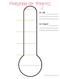 goal progress thermometer great way to visually track