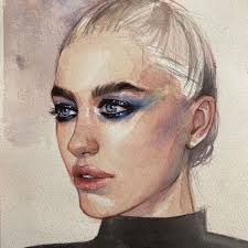 Watercolor Humid Peach Peaches Artist Peach Art Art