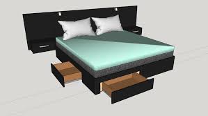 I built this bed for my teenage daughter. King Size Bed With Storage Drawers 3d Warehouse