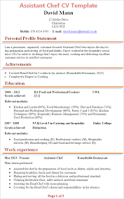 A sample cover letter for an apprentice chef follows below, including similar skills, knowledge, and qualifications. Assistant Chef Cv Template Tips And Download Cv Plaza