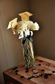 Graduation Centerpiece 2 Single Graduation Cap Wands 1 Etsy Graduation Center Pieces Graduation Party Centerpieces Graduation Party Decor