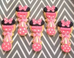 Minnie Mouse Rattle Baby Shower Cookies By Little Angel Bake Shoppe Baby Shower Cookies Baby Cookies Minnie Mouse Baby Shower