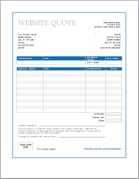 Website Design Quote Template Quote Template Web Design Quotes Quotation Template Word