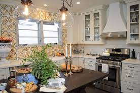 Each sheet of the mother of pearl tile is approximately 1 sq ft per sheet and is mesh mounted on high. Kitchen With Yellow Tiles Backsplash Transitional Kitchen