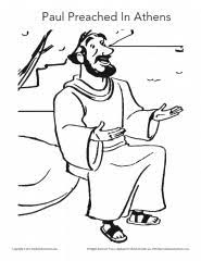 To avoid the open seas, the ship followed the coastline. Paul Preached In Athens Coloring Page On Sunday School Zone
