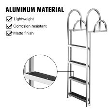 4 step aluminum dock ladder. Vevor Aluminum Dock Ladder Boat Ladder 4 Step Flip Up Ladder For Dock Vevor Us