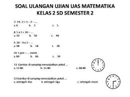 Laras bermain bersama makmur selama 3 jam. Soal Uas Matematika Kelas 2 Sd Semester 2 Youtube