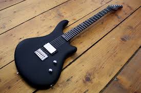Black And White Ebony Fretboard Zeal Guitars The Hydra Obscura Mahogany Body Bubinga Neck Ebony Fretboard 24 Frets 25 5 Scale Ets Tuning Fork Bridge Guitar Guitar Design Cool Guitar