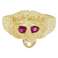 Maybe you would like to learn more about one of these? Men S Unisex Lion Head Ring Ruby Eyes Cz Real Solid 10k Yellow Gold Bayamjewelry